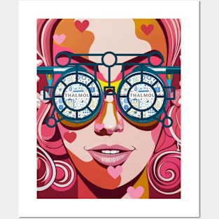 Abstract Ophthalmology Valentines Girl,brafdesign Posters and Art